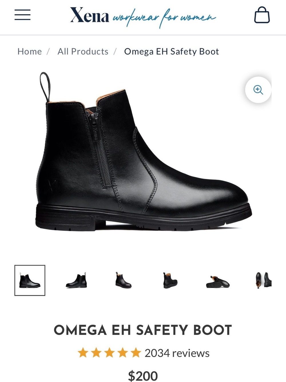 Women’s steel toe - Omega EH Safety Boot - Black